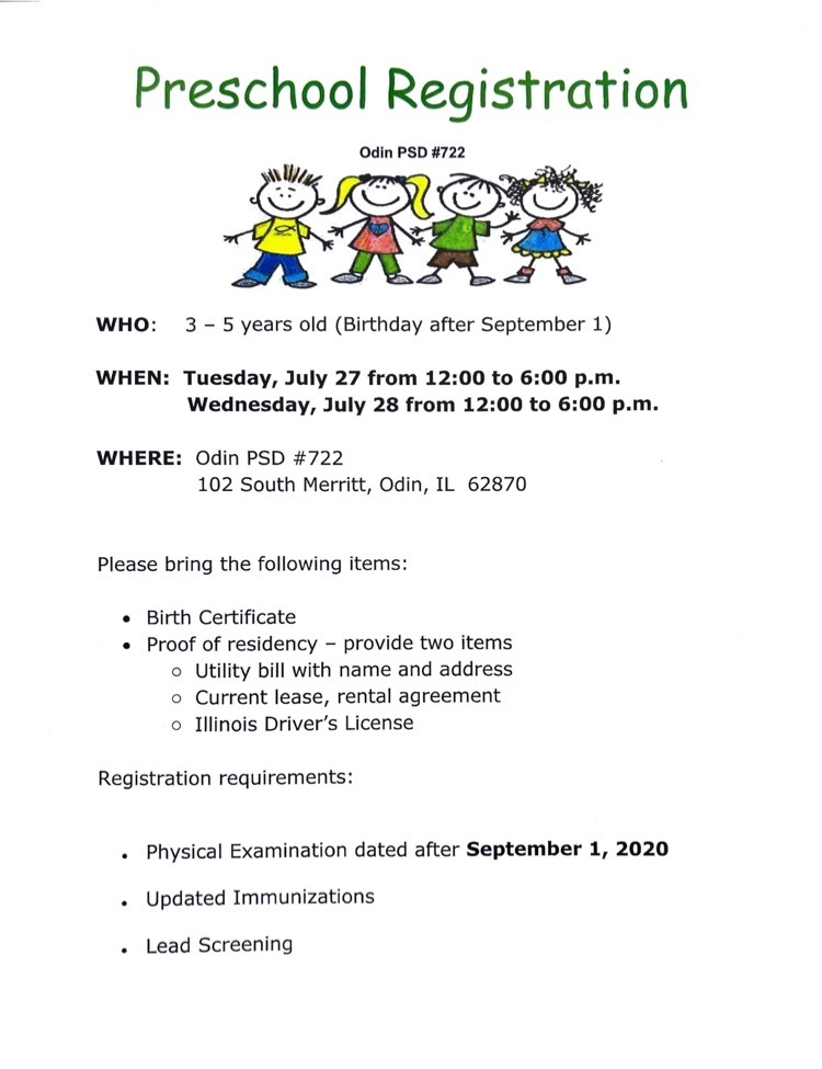 Preschool registration