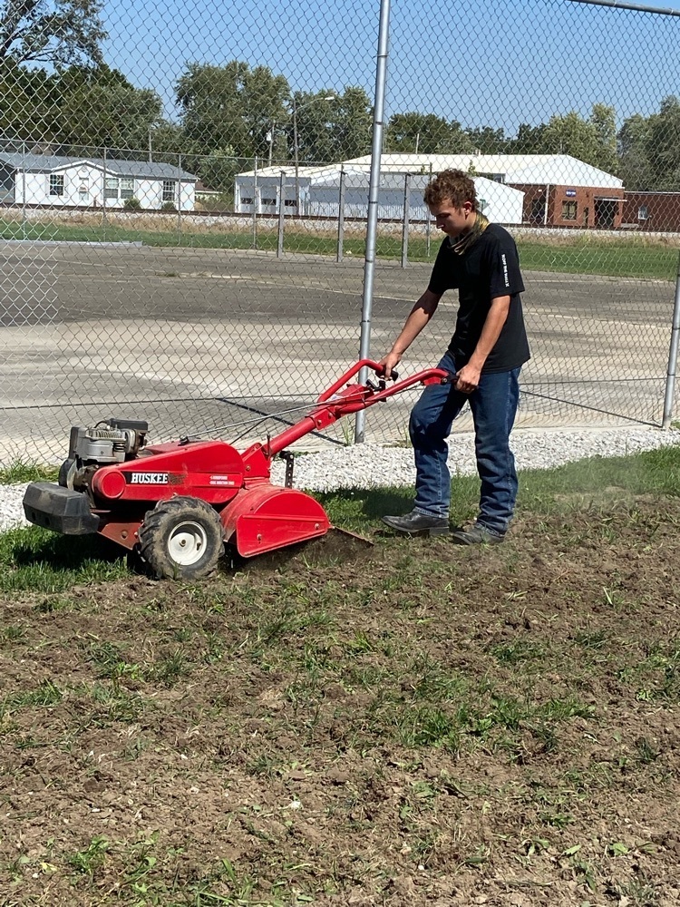TJ Meredith hand tilling