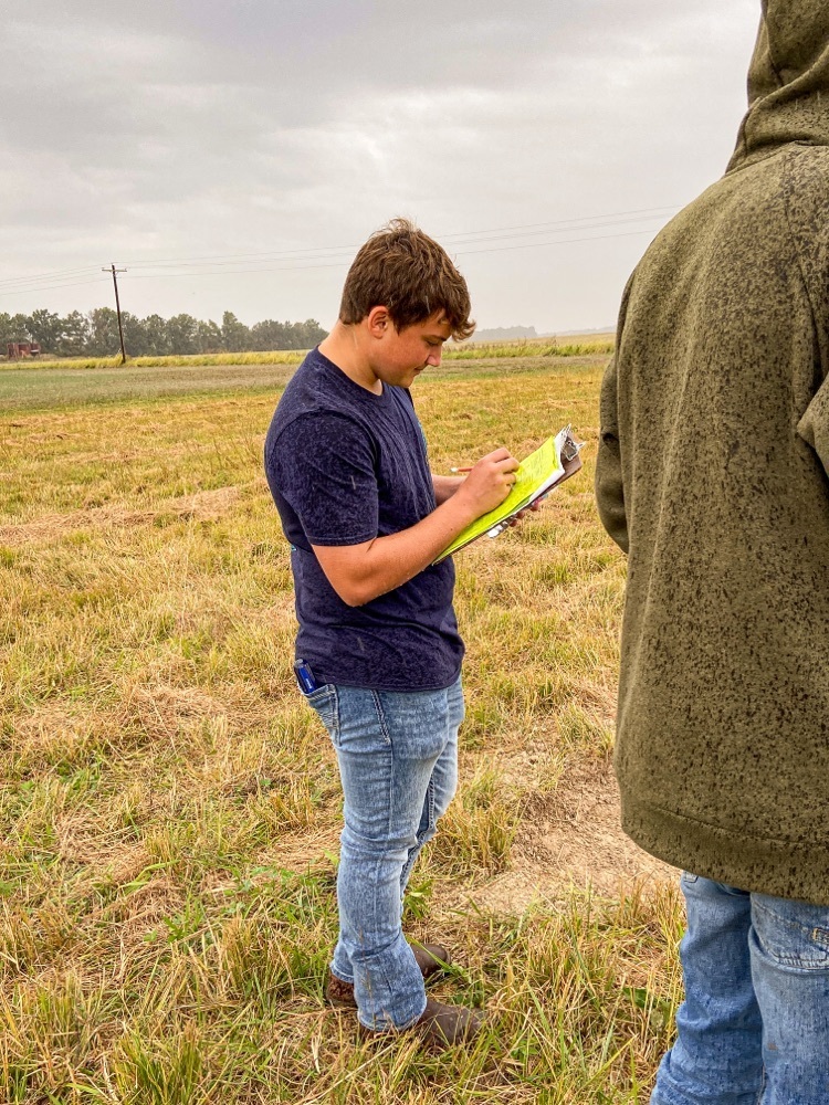Jace Bodine judging soil